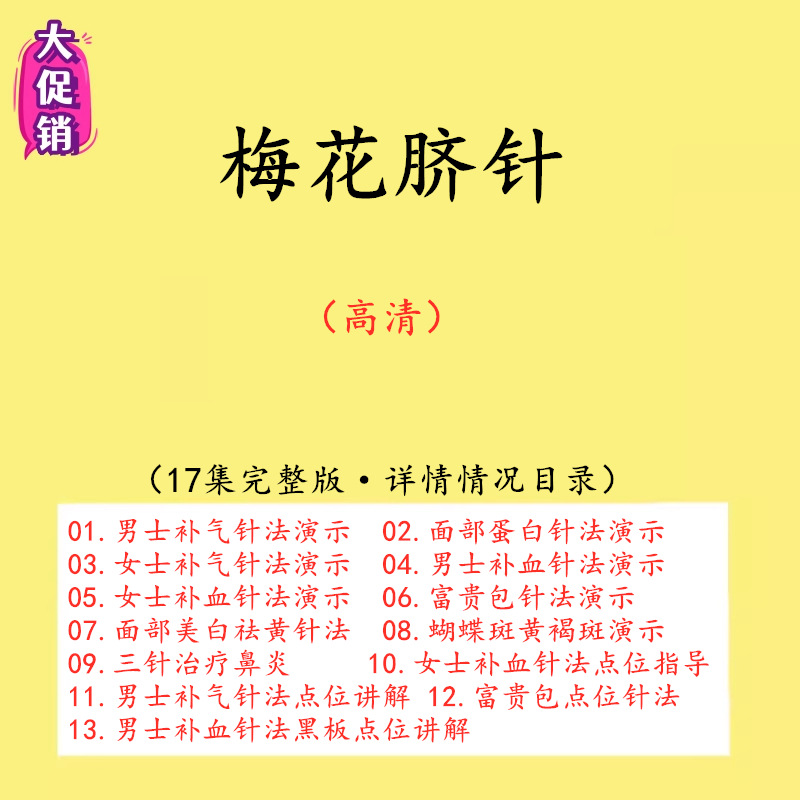 2024梅花脐针针灸疗法脐疗面部美容针法中医基础理论视频教程